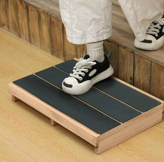 CroBlissful 3.5" Wooden Platform Step Stool,24" Platform with Non Slip Rubber Stepping Surface for Adults & Elderly Bed Steps Wooden Mobility Stepping Stools for Bedroom, Bathroom, Kitchen, Garden