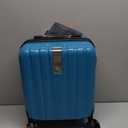 Hanke 14 Inch Underseat Carry On Luggage with Wheels Hard Shell Suitcases Carry On Bag Lightweight Small Mini Suitcase Tsa Luggage for Travel. Caribbean Blue
