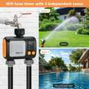 Smart WiFi Water Timer for Garden Hose - 2 Zone Sprinkler Timer with WiFi Hub - Hose Timers for Watering with Rain Delay - Irrigation Sprinkler Controller for Garden Lawns - Works with Alexa