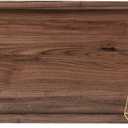 30 x 15 Inches Large Rectangle Black Walnut Wood Ottoman Tray, Serve Tea, Coffee Classic Wooden Decorative Walnut Serving Tray