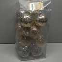 Sea Team Shatterproof Clear Plastic Christmas Ball Ornaments Decorative Xmas Balls Baubles Set with Stuffed Delicate Decorations (100mm/3.94 inch 16-Pack, Champagne)