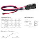 Hinge Straight Lever Waterproof Momentary Push Button Micro Limit Switch with Line 1NO 1NC SPDT Snap Action Mini Switches 3 Pins 1 Pc for Arduino, Appliance and Electronic Equipment