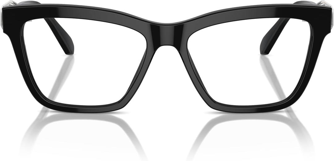 Swarovski Women's Sk2021 Square Prescription Eyewear Frames (Black/Demo Lens)