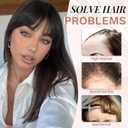 Bangs Hair Clip in Bangs, 100% Real Human Hair Clip in Fringe, 3 Secure Clips in Full Fringe French Bangs Natural Thick Volume Fake Bangs for Women Girls Daily Wear Natural Black