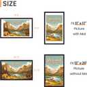 upsimples 12x20 Frame, Display Pictures 11x17 with Mat or 12 x 20 Without, Wall Hanging Photo Frames, Black, 1 Pack