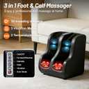 Kalamera Shiatsu Neck & Back Massager with Foot & Calf Massager Deep Kneading Vibration Massage Chair Pad Full Body Massage Chair Mat for Home Office
