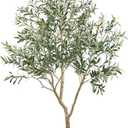 Faux Artificial Olive Tree 7ft,for Home & Office Decor, Potted with Moss, Freestanding Design