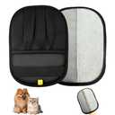 XXJXXJ Upgraded Pet Hair Removal Gloves for Cats & Dogs, Five-Finger Electrostatic Reusable Magic Brush for Effortless Pet Hair Remover Tool on Carpet, Clothing, Laundry, Couch, Car Seat (Black)