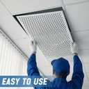 DoubleFill 2 Pack 2' x 4' Plastic Perforated Tiles with 1/2" Holes 24" x 48" White Drop Ceiling Tiles Plastic Ceiling Grid Covers