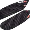 Motorcycle Tank Side Traction Pad, Anti Slip sticker ,Gas Tank Pad, Traction Side Fuel Knee Grip Decal for GSXR 600 750 ( 2006 2007) Black with Random Sticker