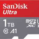 SanDisk 1TB Ultra microSDXC UHS-I Memory Card with Adapter - Up to 150MB/s, C10, U1, Full HD, A1, MicroSD Card - SDSQUAC-1T00-GN6MA [New Version]