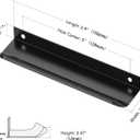 Ravinte Hardware 30 Pack Black Cabinet Handles, 5.9 Inch (150mm) Finger Edge Pulls, 5 Inch Hole Center, Finger Pulls for Cabinets