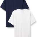 Amazon Essentials Short Sleeve Henley Shirt for Men - Regular-Fit Pique (Big & Tall), Pack of 2