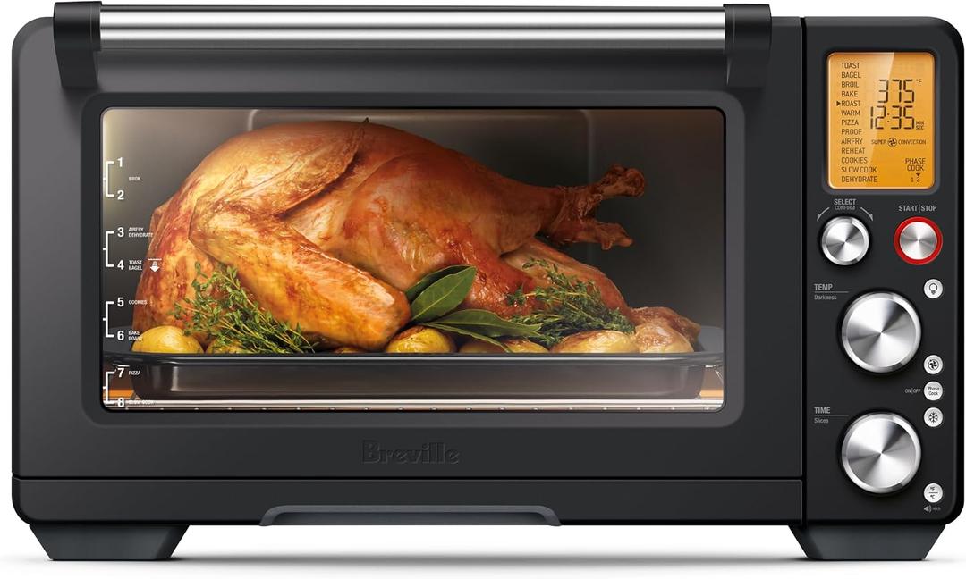 Breville BOV900BTR Smart Oven Air Fryer Pro, Black Truffle, 17.2” x 21.4” x 12.8”