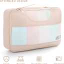 2 x Veken 8 Set Packing Cubes, Cruise Ship Travel Essentials Accessories for Beach Vacation, Personalized Gifts for Women Mom Her, Suitcase Organizer Bags for Luggage with Hanging Toiletry Bag (Dutch Cream)