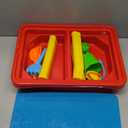 Toddler Sensory Kids Table with Lid | Sensory Bin | Kidoozie | Mega Block Compatible Lid | Indoor Outdoor Use , Red, G02521 17 x 12.5 x 11 inches