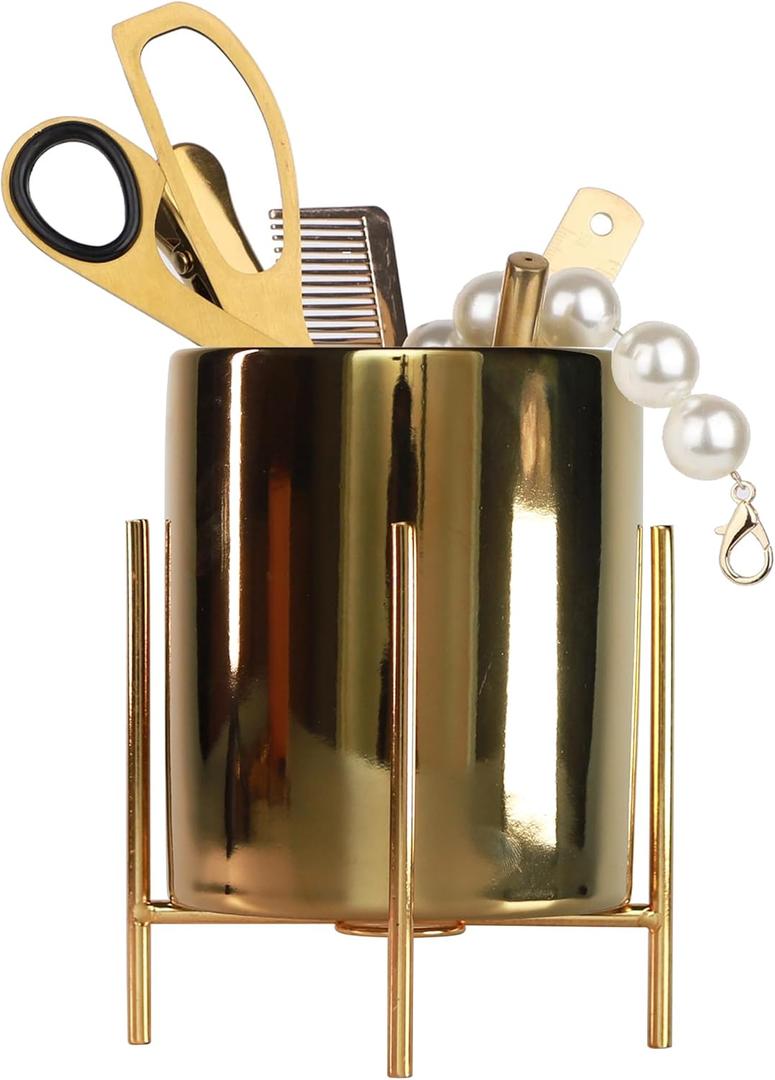 Gold Pen Holder Pen cup & Pen Holders Desk Accessores