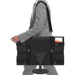 Monitor Carrying Case, Monitor Travel Case for 24" LCD Screens and Monitors, Protective Monitor Bag Computer Monitor Dust Covers with Padded Velvet Lining & Adjustable Shoulder Strap
