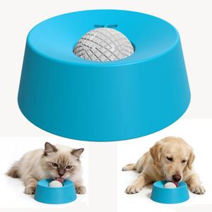 Magiinzaa Slow Eating Bowl for Dogs, Plastic Dog Licking Bowl, Dog Licking Toy, Dog Licking Ball, Slow Eating Bowl for Dogs (Suitable for Large Dogs), Liquid Snack Bowl (Blue)