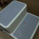 Toddler Step Stool for Bathroom Sink, 2 Pack Step Stool for Kids, Plastic Potty Training Toilet Stepping Stools, Child and Baby Lightweight&No-Slip Two Step Stools for Kitchen(Off-White/Gray)