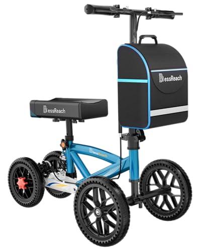 BlessReach Foldable All Terrain Knee Scooter for Adults for Foot Injuries