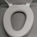 Toilet seat risers, Elevated Toilet Seat 3 inch, Heavy Duty, Never Loosen, Soft Close, Easy Install & Clean, Elongated Raised Toilet seat bowl (18.5), White