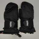 Ski Mittens with Wrist Guards, Waterproof Snowboarding Mittens (S/M/L)