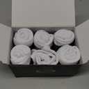 Lapulas Athletic Running Ankle Socks, Low Cut Cushioned Anti-Blister Tab Sports Socks Men Women 6Pairs (Small, White)