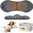 Heated Pillow for Neck & Back - Vibrating Traction Therapy with Memory Foam