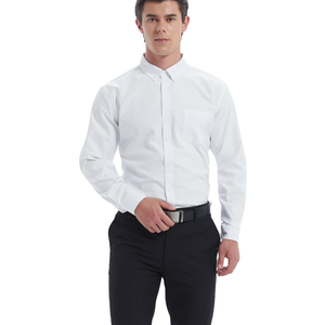 Men's Oxford Shirt Regular-Fit Button Down Collar Shirts Long Sleeve Dress Shirts Wrinkle Resistant with Pocket 2XL