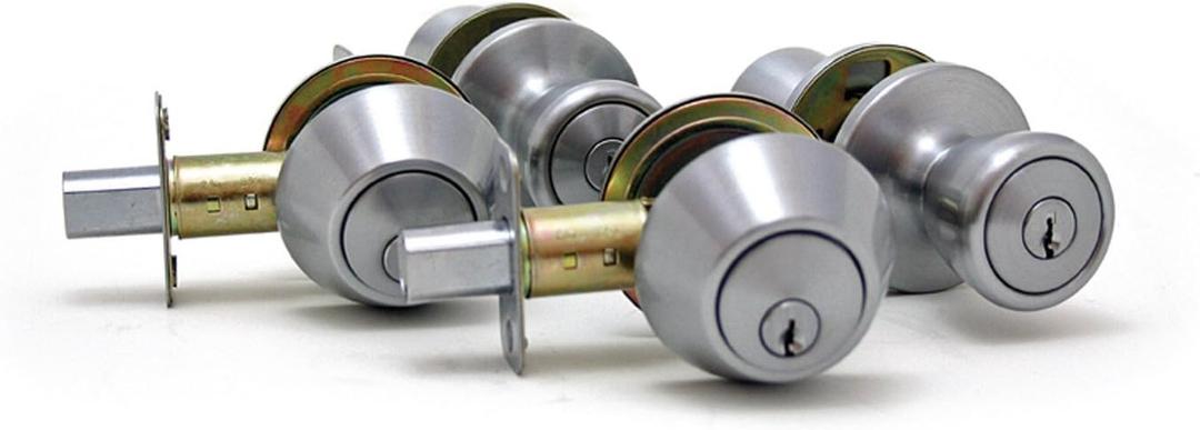 Lewis Hyman 1738002 Atlas Home Security Door Lock Kit, Satin Nickel