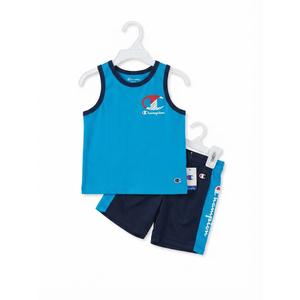 Champion Boys Short Set 2 Piece Active Clothing Set for Toddlers Short Sleeve Tee and Pull on Short for Kids 2T