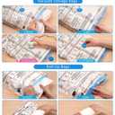 Colemoly Vacuum Storage Bags 18 Pack Vacuum Seal Bags Without Electric Pump Space Saver Storage Bags for travel, Storage and Organization (4 Jumbo/ 4 Large/ 3 Medium/ 3 Small/ 4 Roll Up) (Combo)