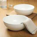 Gibson Home Great Essentials 2 Pack 100 OZ 10" Deep Salad Serving Bowl Set for Kitchen - Porcelain - Dishwasher and Microwave Safe