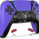 for PS4 Controller, Wireless Remote Compatible with PS4,PC,Supports 6-Axis Gyroscope, Turbo, Button Remapping, Vibration, Ergonomic Design, Type-C Fast Charging, 3.5mm Audio Jack, Speaker, Blue