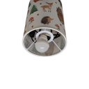 Table Lamp Watercolor Animal Forest Tree Deer Fox Bear Nightstand Lamp with Wood Base Fabric Lamp Shade Bedside Desk Lamp for Living Room Bedroom Kids Room Office