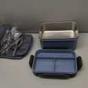 Electric Lunch Box Food Heater, New 100W Portable Food Warmer, Heated Lunch Box for Adults Car/Home with 1.8L Removable Stainless Steel Container, Christmas White Elephant Gifts, 12V/24V/110V/220V (Dark Blue)