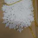 36 Pack Champagne Snowflake Ornaments Plastic Glitter Snow Flakes Ornaments for Winter Christmas Tree Decorations Size Varies Craft Snowflakes