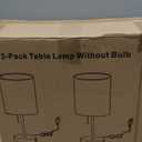 17.3 Table Lamps Set of 2 with 2 USB & AC Outlet, Bedside Nightstand Lamps for Bedroom Living Room Kids Room, Desk Lamp with Pull Chain Switch & Fabric Shade for Office Reading Nursery, Grey