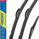 24"+20" Windshield Wipers With 11" Rear Wiper Blade Sets Automotive Replacement for Kia Soul 2010-2019,Easy For Installation (Pack of 3)
