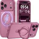 MOCCA Design for iPhone 17 Pro Case, Compatible with Magsafe [Premium Invisible Magnetic Ring Stand] [Military Drop Protection] Full Camera Guard Translucent Matte Slim Phone Cover,Lavender Purple