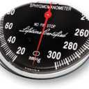 ADC Bariatric-Size Diagnostix 720 Premium Professional Pocket Aneroid Sphygmomanometer with Adcuff Nylon Blood Pressure Cuff, Burgundy; Fits Upper-Arm Circumferences from 44 cm to 66 cm