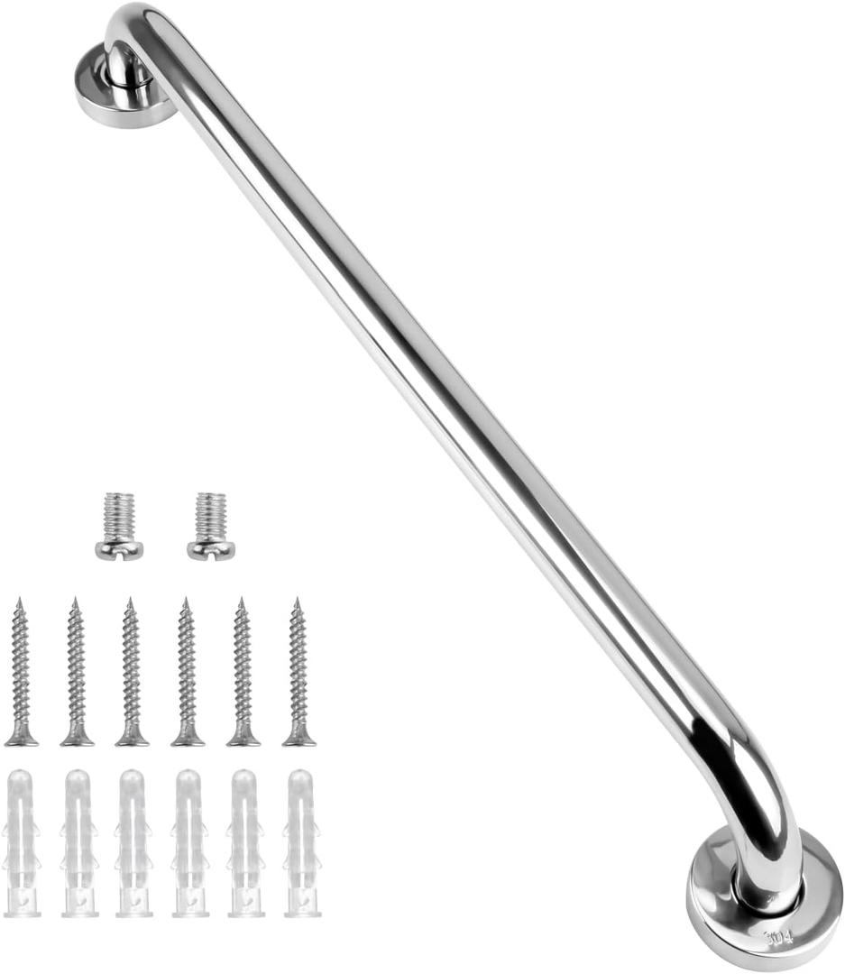Supregear Grab Bars for Shower, 24-Inch Bathroom Safety Handles for Elderly, Stainless Steel Handicap Grab Rail for Kitchen, Bedroom Bathtub, and Steps
