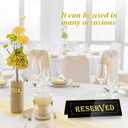 WATHFKCU 20PCS Acrylic Reserved Table Tent Signs, Reservation Seat Signs for Wedding, Restaurant, Office, Meeting Chairs