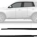 4Pcs Car Outside Window Weatherstrip Seal Belt Moulding Trim fits for Mitsubishi Outlander 2006-2012, Black, Waterproof, Dust & Wind Protection, Easy Snap-On Install