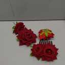 4 Pieces Rose Flower Hair Clip Big Rose Brooch Floral Clips Mexican Flower Hair Accessories for Woman Flamenco Dancer Bridal Party Wedding