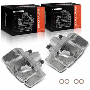 A-Premium Disc Brake Caliper Assembly with Bracket Compatible with Select Ford and Lincoln Models - Expedition/Navigator 2007-2017, 3.5L/5.4L, Sport Utility - Rear Driver and Passenger Side, 2-PC Set