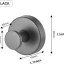 Suction Cup Wreath HangerSuction Cup Hooks Hanging 15 LbsWaterproof Suction Cup Wreath Holder for Windows (Black, 4)