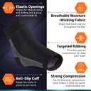 Compression Socks 20-30mmHg for Plantar Fasciitis, Achilles Tendonitis Relief - Ankle Compression Sleeve for Heel Spurs, Foot Swelling & Fatigue - Arch Support Brace for Everyday Use (1 Pair)