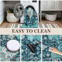 Area Rug 8x10 - Malachite Green | for Living Room Soft Machine Washable Low Pile Area Rugs Vintage Boho Bedroom,Dinner Room Non-slip Carpet Rug